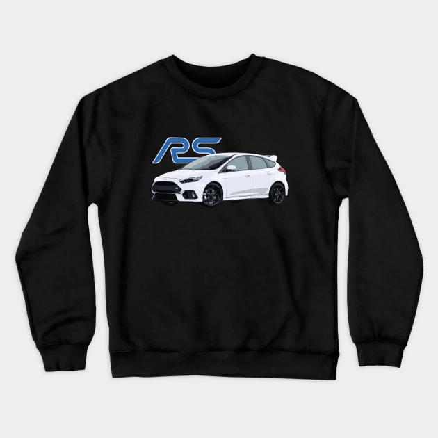 FOCUS RS WHITE DRIFT MODE Crewneck Sweatshirt by cowtown_cowboy